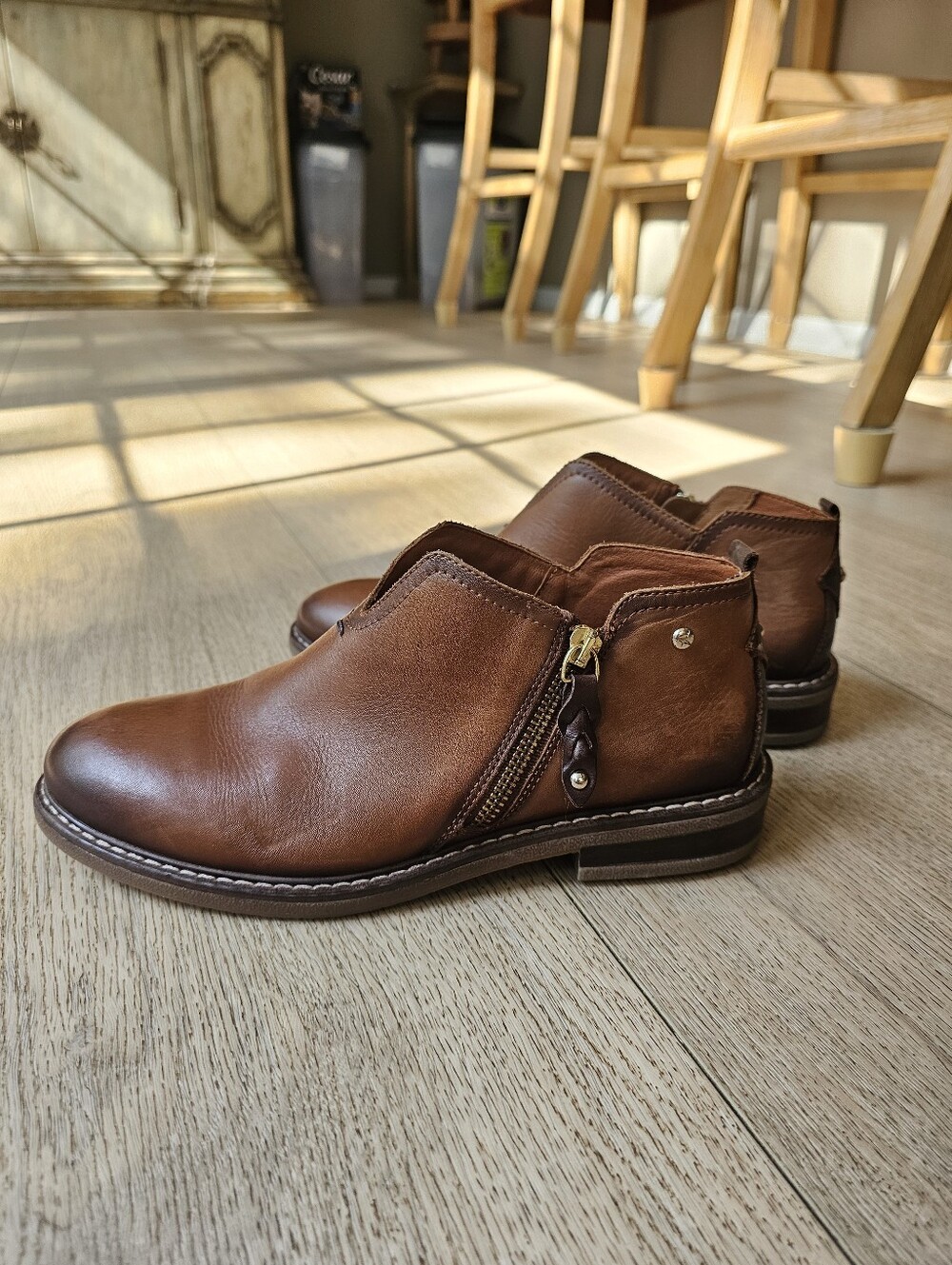 Pikolinos Aldaya Brandy Leather Ankle Boots